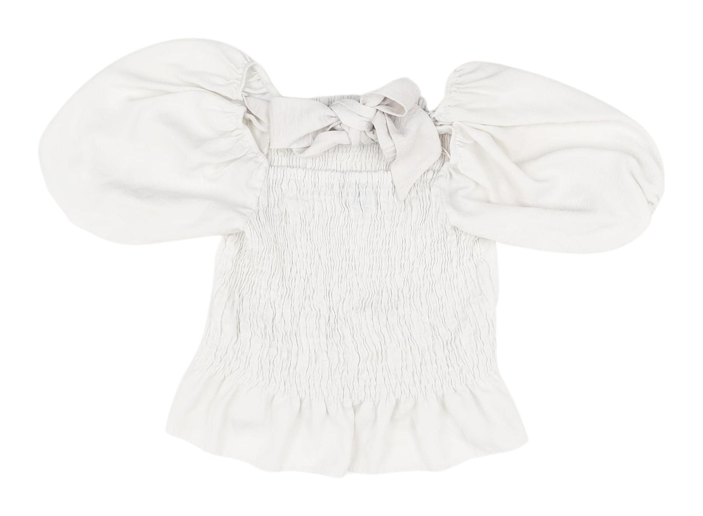 Womens UK Size 12 New Look White Cropped Blouse