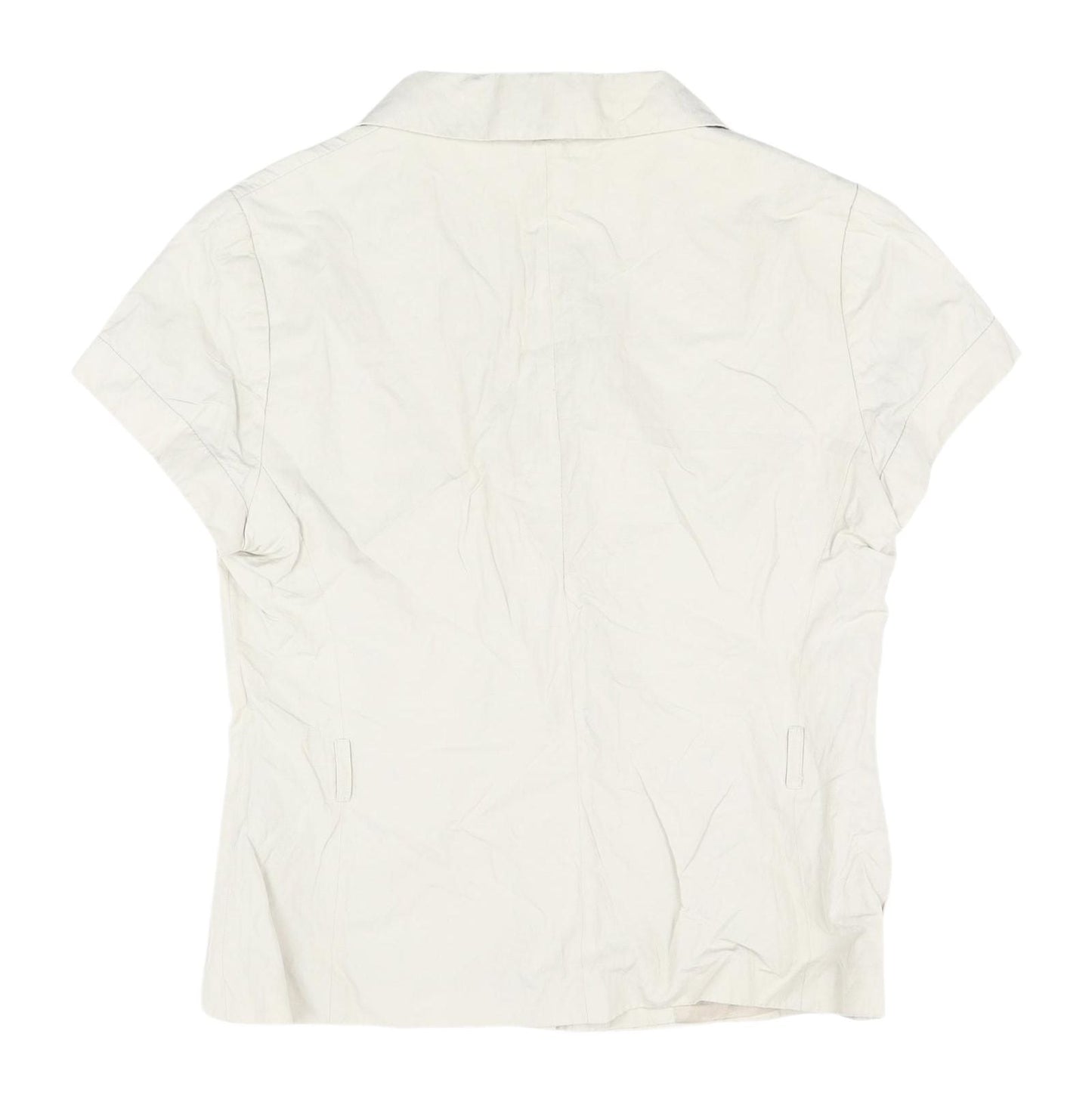 Womens UK Size 10 H&M Beige Classic Button-Up