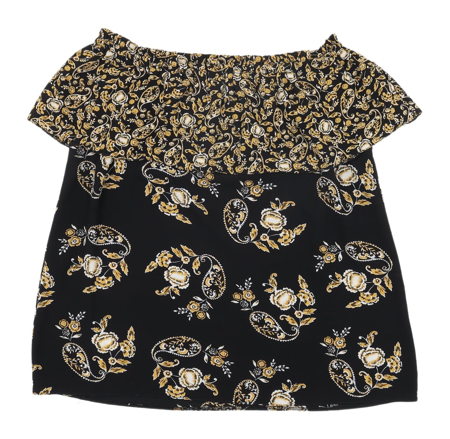 Womens UK Size 12 Dorothy Perkins Black Off the Shoulder Blouse