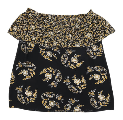 Womens UK Size 12 Dorothy Perkins Black Off the Shoulder Blouse