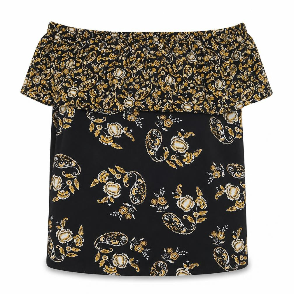 Womens UK Size 12 Dorothy Perkins Black Off the Shoulder Blouse
