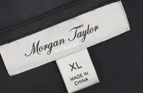 Morgan Taylor Women's Black Chemise XL Sleeveless Ruffle