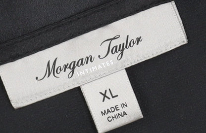 Morgan Taylor Women's Black Chemise XL Sleeveless Ruffle