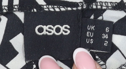Womens UK Size 6 ASOS Regular Fit Jogger Multicoloured Trousers