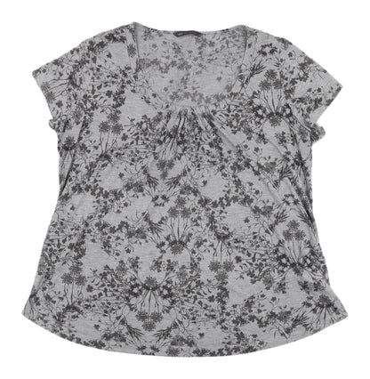 Womens UK Size 16 Marks and Spencer Grey Basic T-Shirt