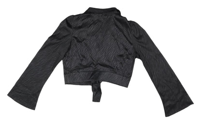 Womens UK Size L Eight Paris Black Cropped Blouse