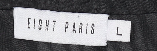 Womens UK Size L Eight Paris Black Cropped Blouse