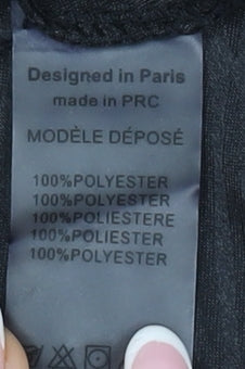 Womens UK Size L Eight Paris Black Cropped Blouse