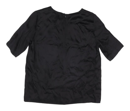 Carolyn Donnelly Black Women's Round Neck Top, Size 16