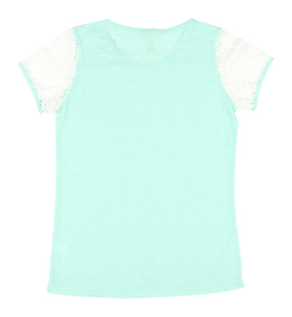 17 Club Women's Green Lace T-Shirt, Size M