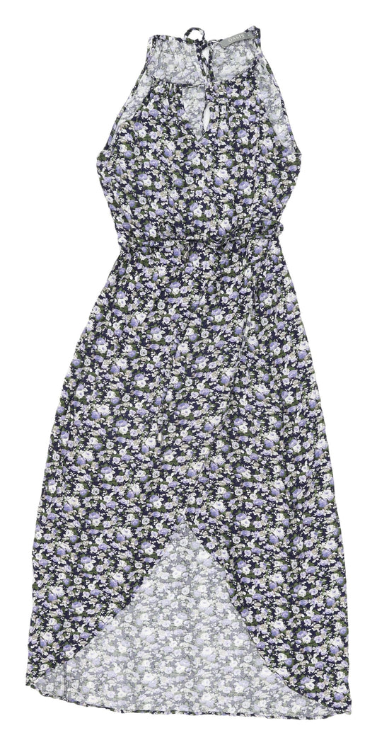 Oasis Women's Floral Midi Wrap Dress - Size 8