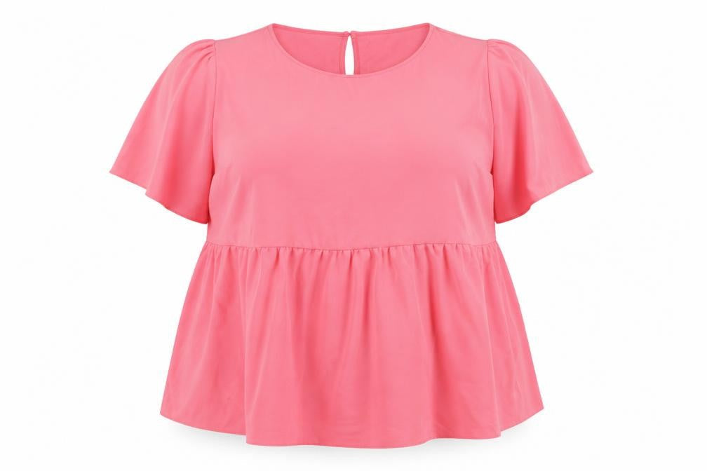 Womens UK Size 20 Evans Pink Tunic Blouse