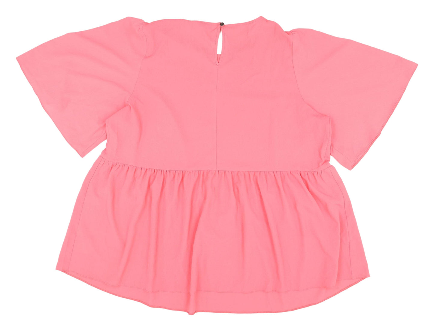 Evans Women's Pink Flutter Sleeve Tunic Blouse Size 20