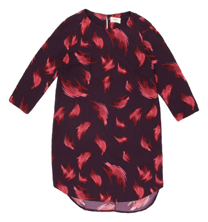 Hush Women's Purple Shift Dress, Size L, 3/4 Sleeve