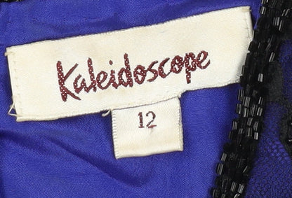Womens UK Size 12 Kaleidoscope Blue Basic Blouse