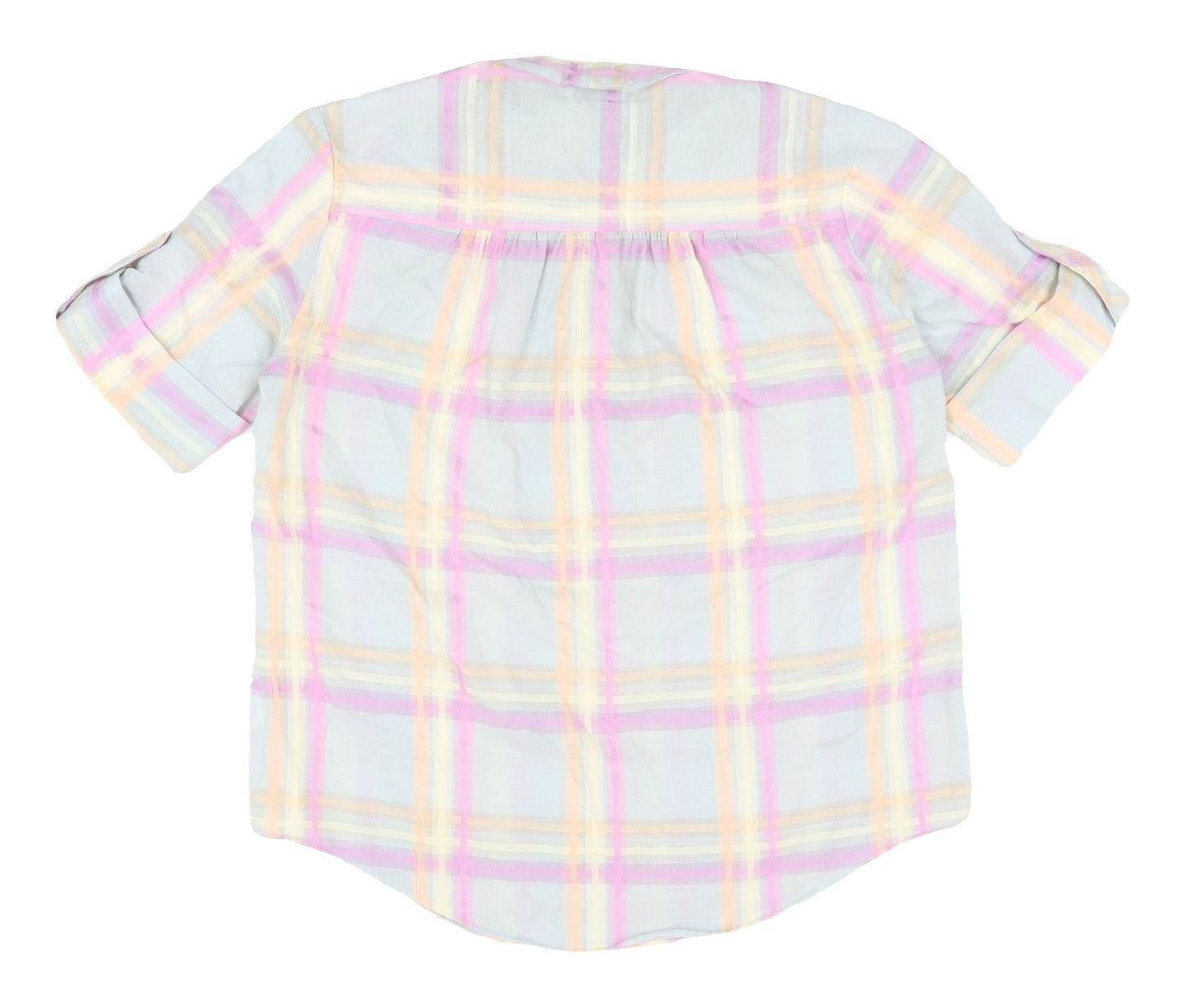 Square One Women's Multicoloured Plaid Blouse, Size 12