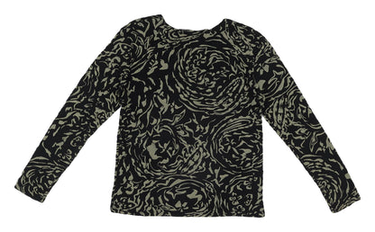 PSE Women's Black Animal Print Long Sleeve Top, Size M