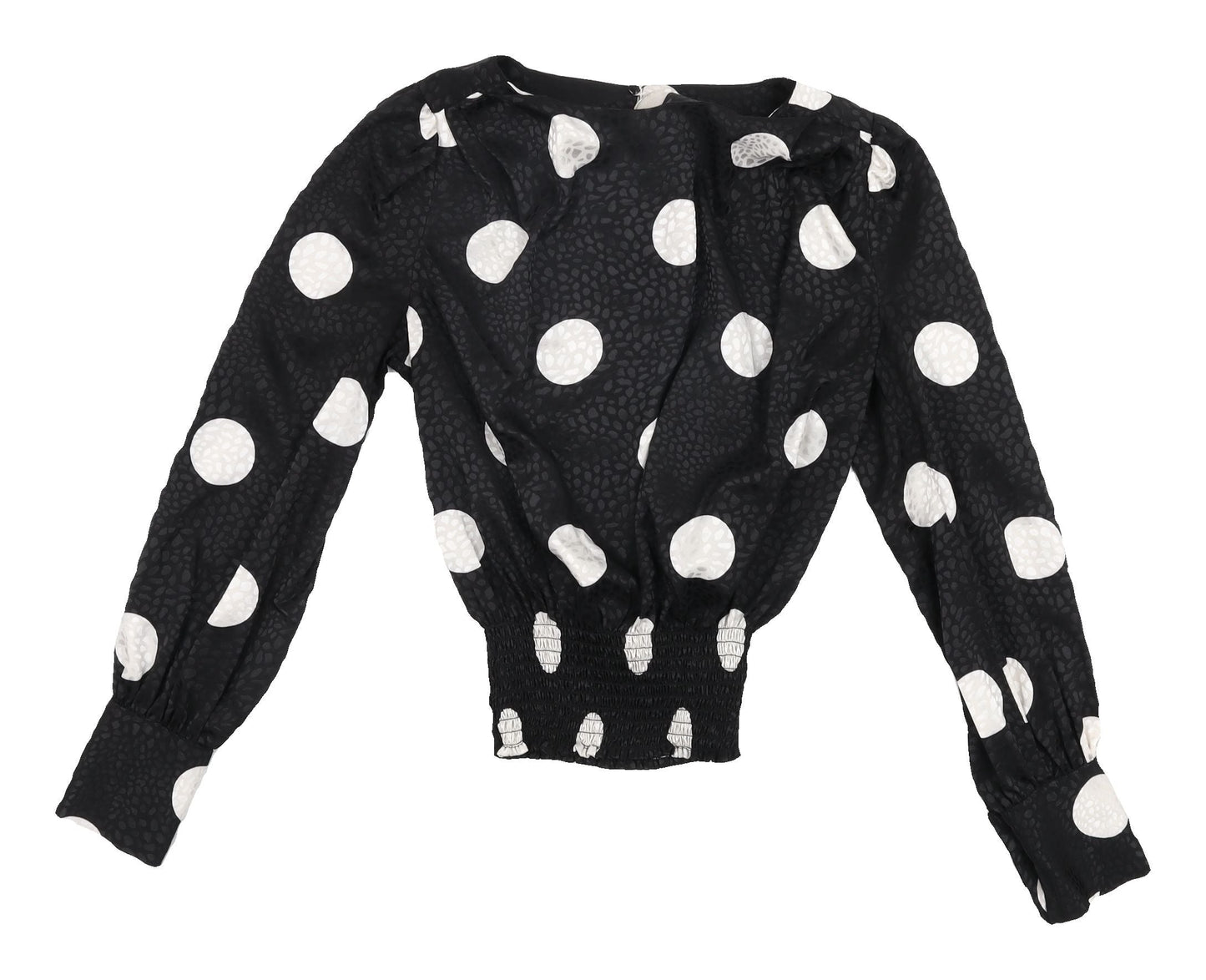 Womens UK Size 4 New Look Black Cropped Blouse