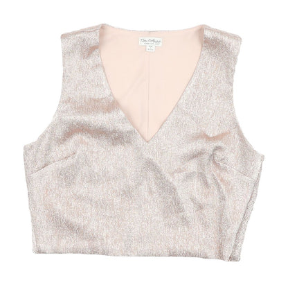 Miss Selfridge Women's Silver Cropped Blouse UK 12