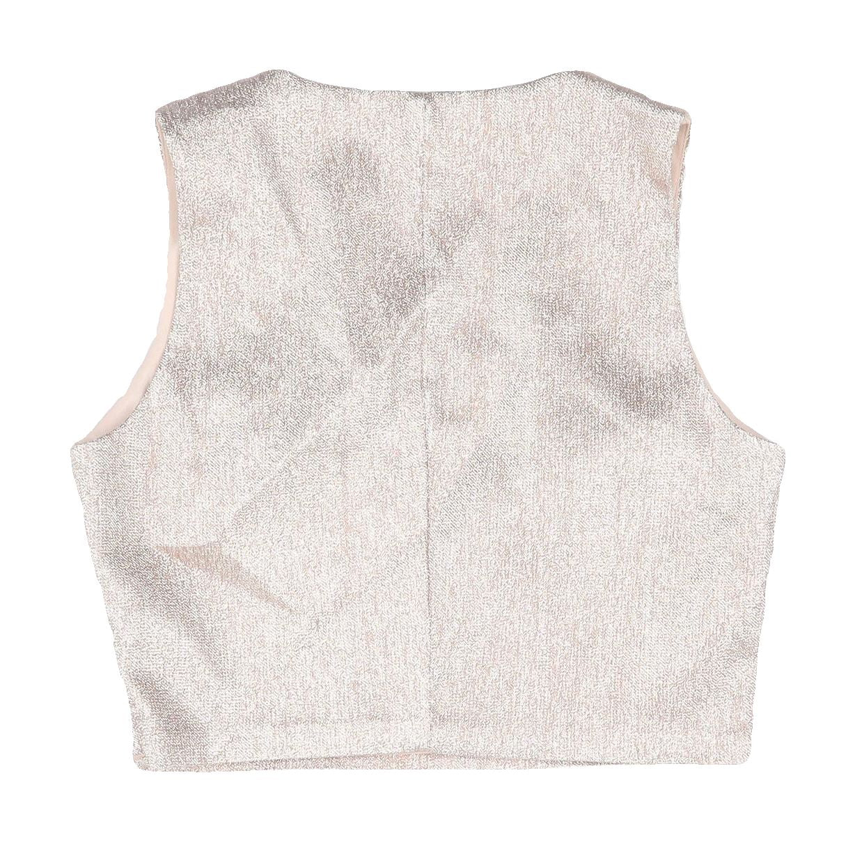 Miss Selfridge Women's Silver Cropped Blouse UK 12