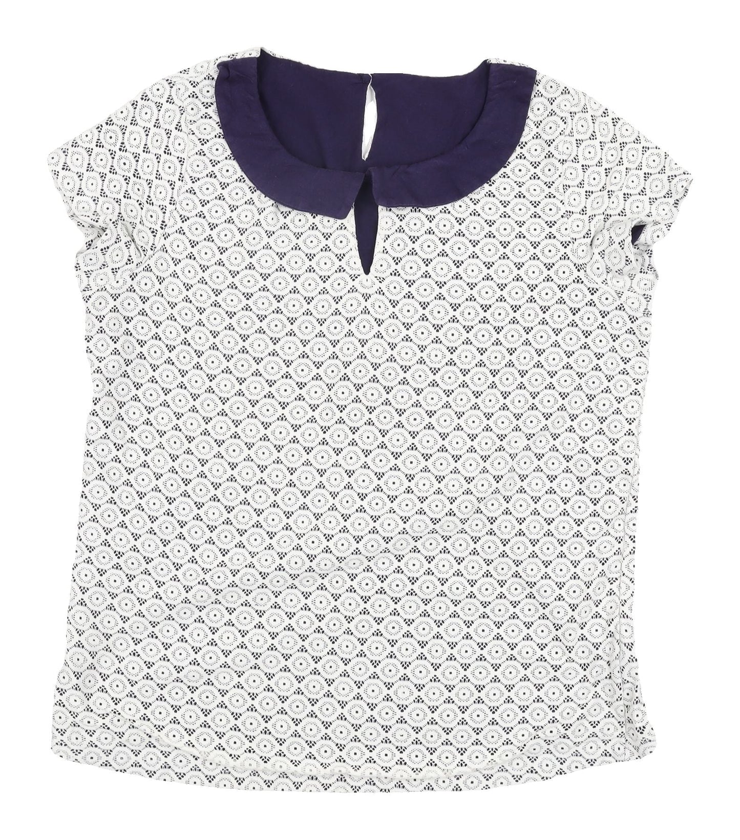 Womens UK Size 16 Debenhams White Basic Blouse