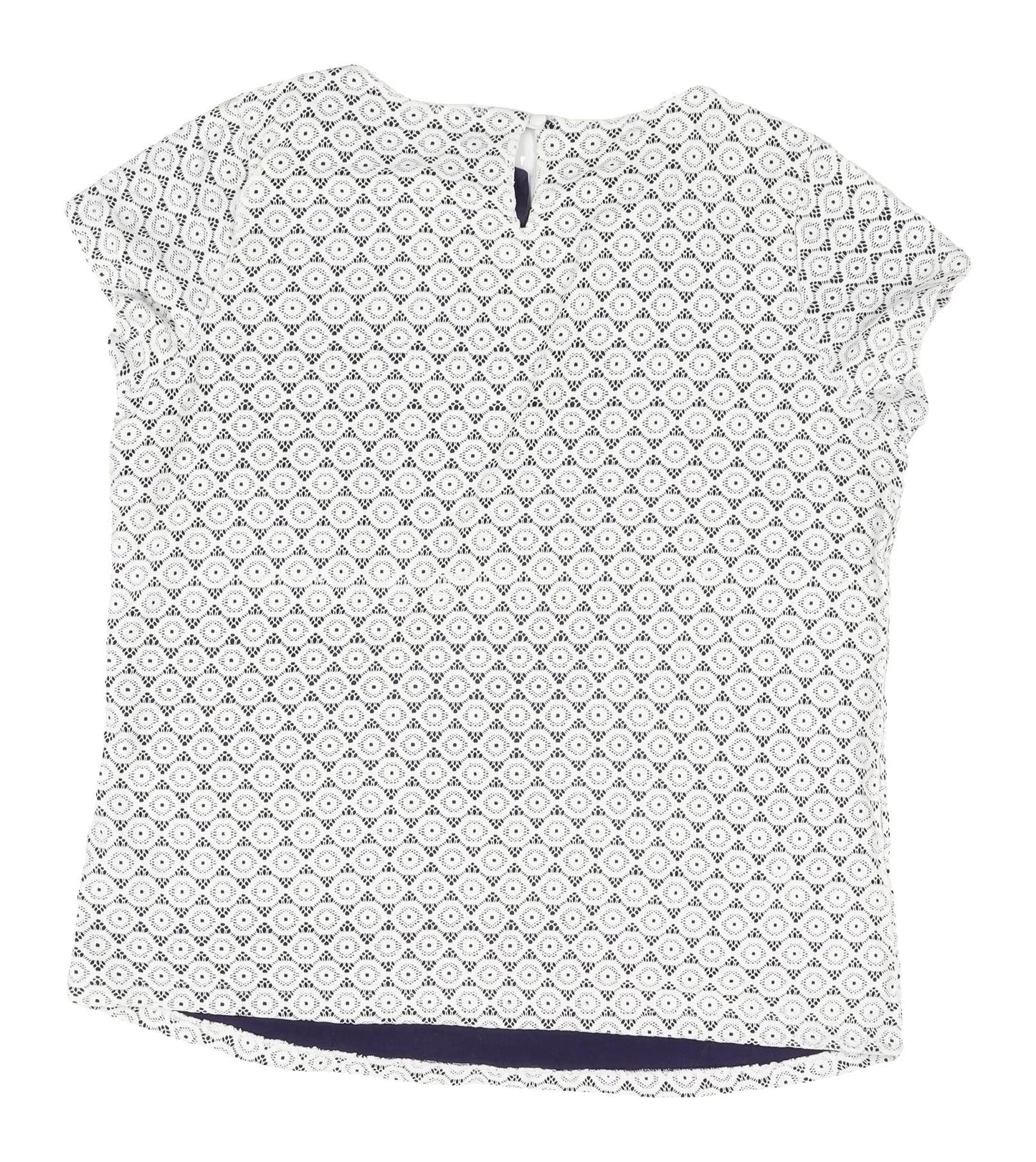 Womens UK Size 16 Debenhams White Basic Blouse