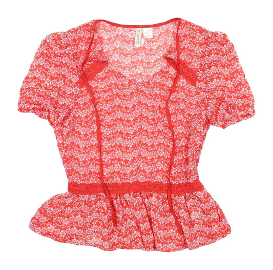 Womens UK Size 6 H&M Red  Blouse