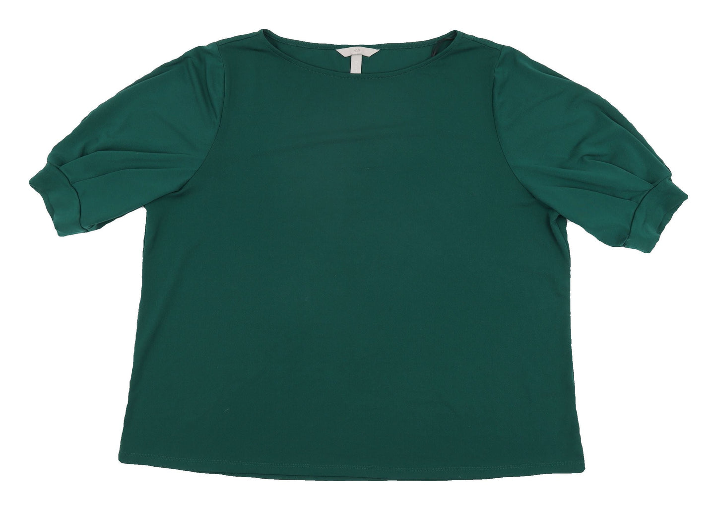Womens UK Size XL H&M Green Basic T-Shirt