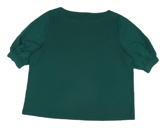 Womens UK Size XL H&M Green Basic T-Shirt