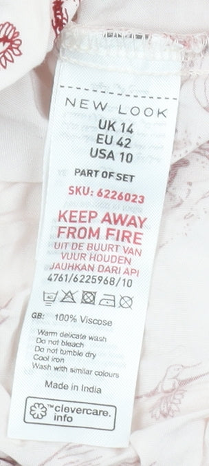 New Look Women's Multicoloured Pyjama Top UK 14