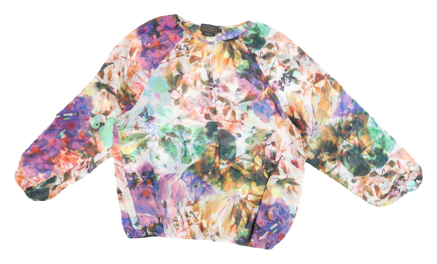 Debbie Shachat Women's Multicoloured Floral Tunic Blouse M