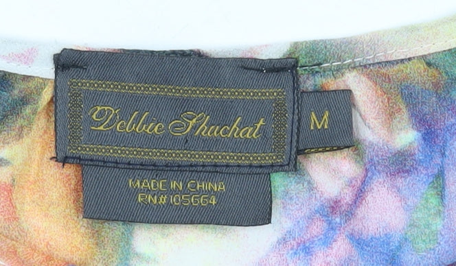 Debbie Shachat Women's Multicoloured Floral Tunic Blouse M