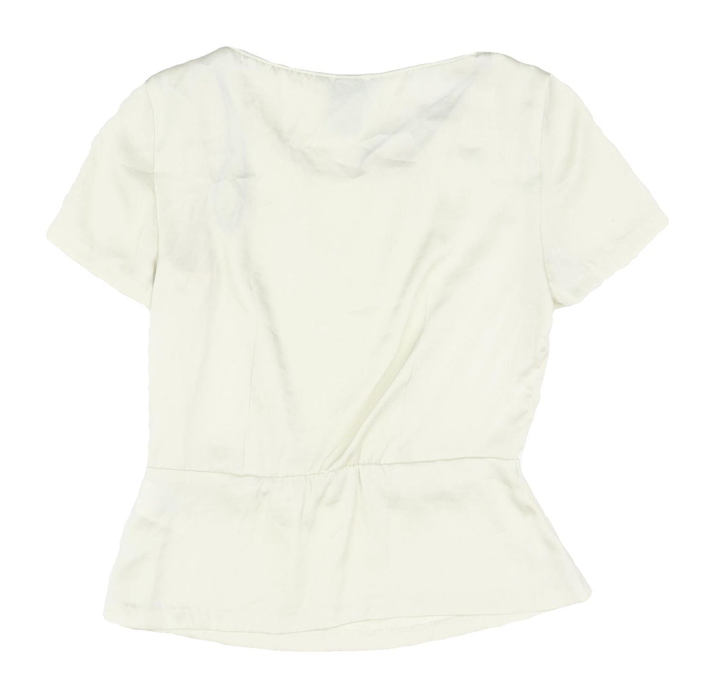 Womens UK Size 4 H&M Ivory Basic Blouse