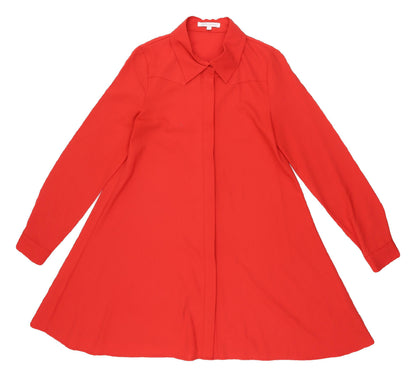 Glamorous Red Collared Women's XS Shirt Dress