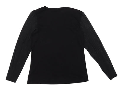 Womens UK Size 14 Dorothy Perkins Black Tunic Blouse