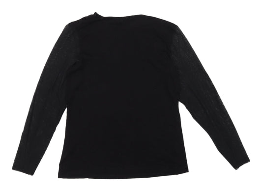 Womens UK Size 14 Dorothy Perkins Black Tunic Blouse