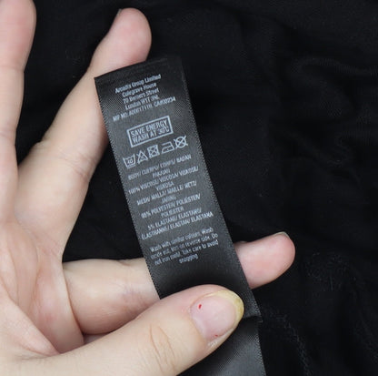 Womens UK Size 14 Dorothy Perkins Black Tunic Blouse