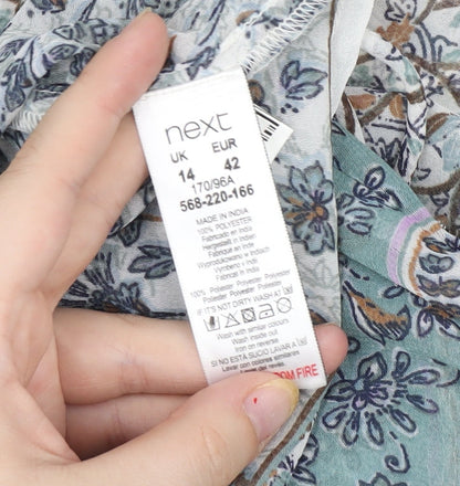 Next Women's Multicoloured Kaftan Dress Size 14