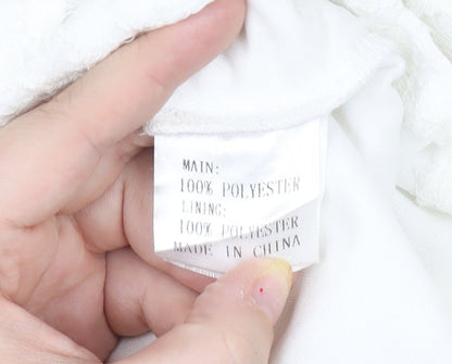 PrettyLittleThing White Peplum Lace Dress, Size 8, New