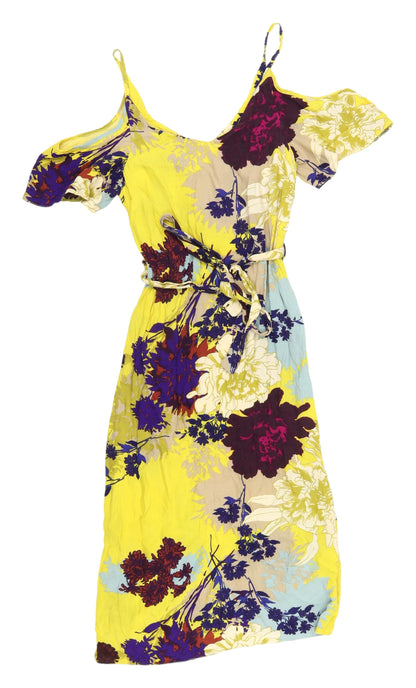 New Look Women's Multicoloured Floral Dress Size 8