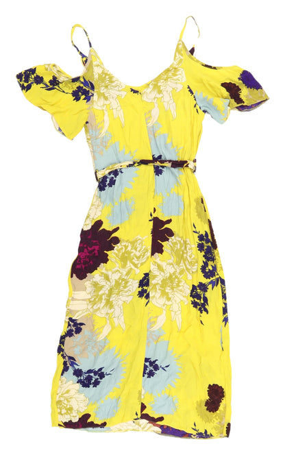 New Look Women's Multicoloured Floral Dress Size 8