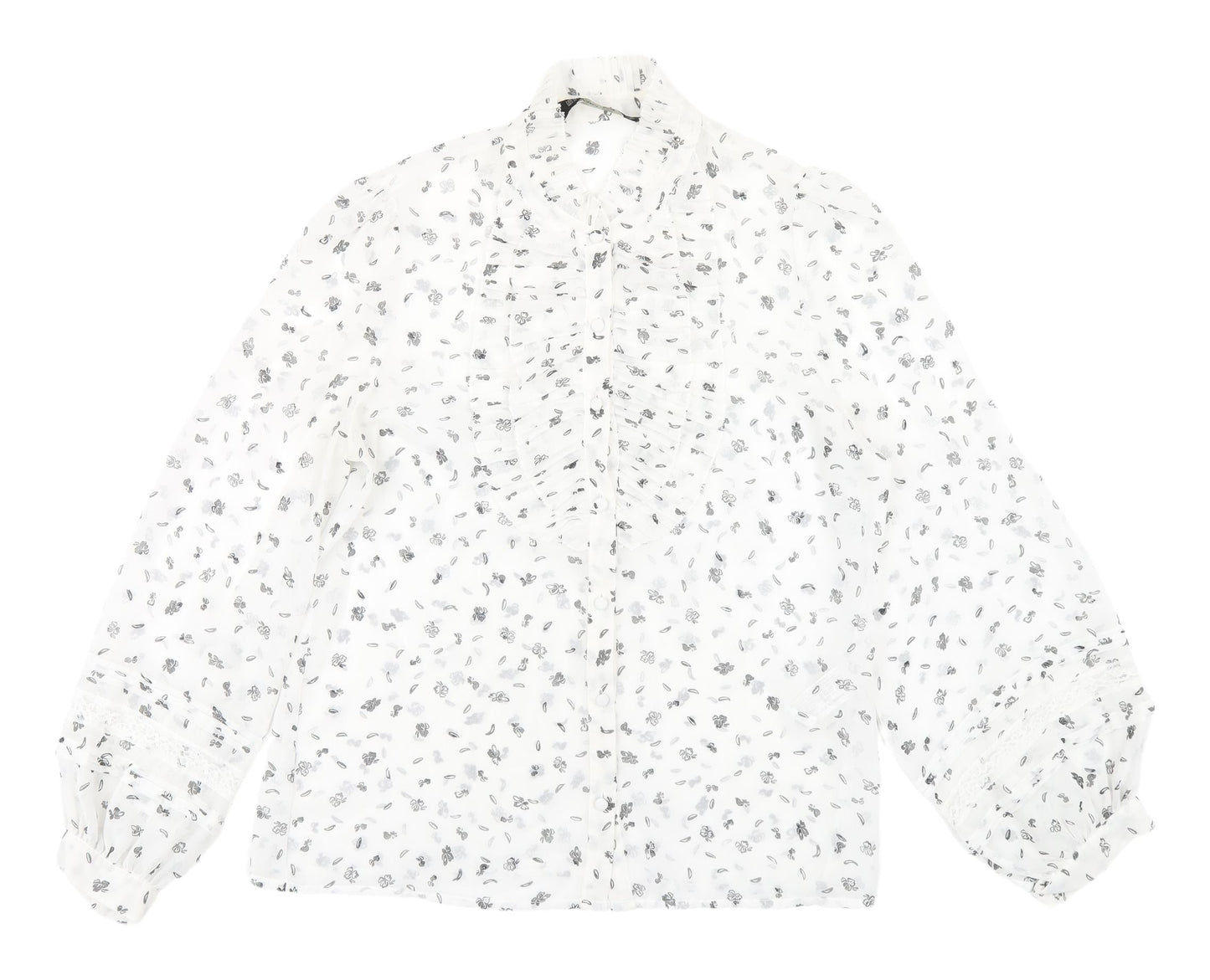 Womens UK Size XS Zara White Basic Blouse