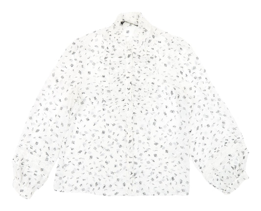 Womens UK Size XS Zara White Basic Blouse