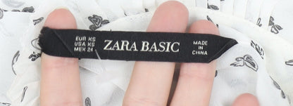 Womens UK Size XS Zara White Basic Blouse