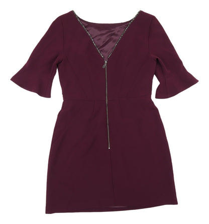 Oasis Women's Purple A-Line Knee Length Dress Size 10