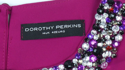 Dorothy Perkins Women’s Pink Beaded Dress Size 14