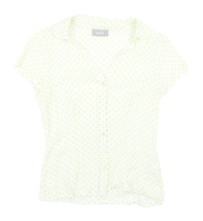 Womens UK Size 10 Wallis White  Blouse