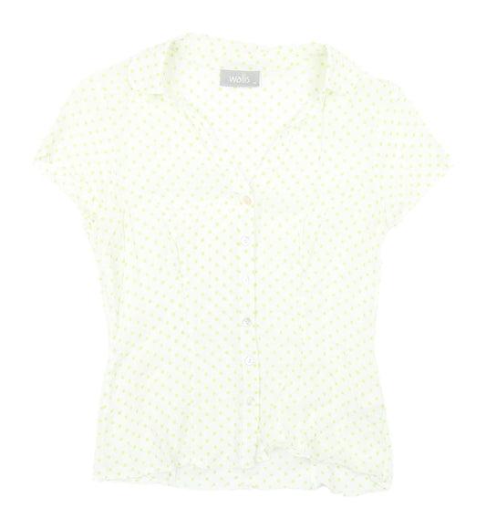 Womens UK Size 10 Wallis White  Blouse