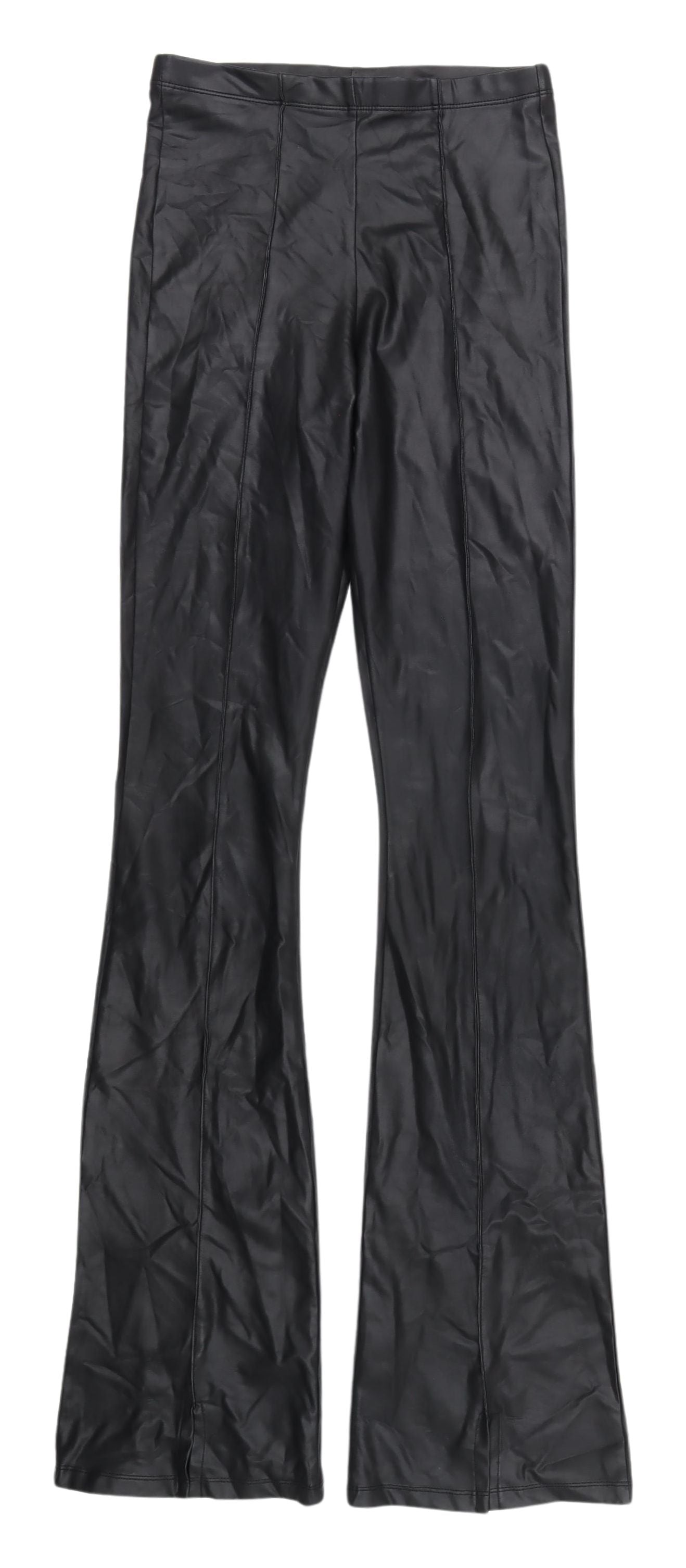 Topshop Black Flared Trousers 8 Tall Women's