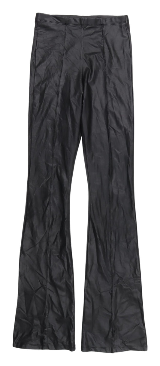 Topshop Black Flared Trousers 8 Tall Women's
